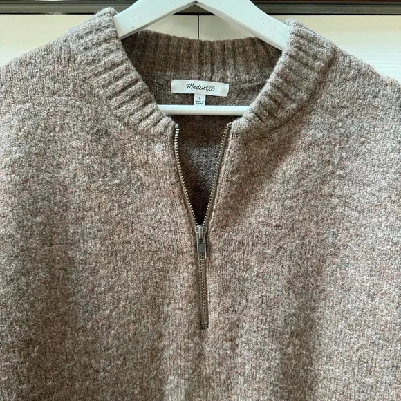 Madewell York Half-Zip Wool Alpaca Blend Pullover Sweater Women’s size small - Picture 4 of 12